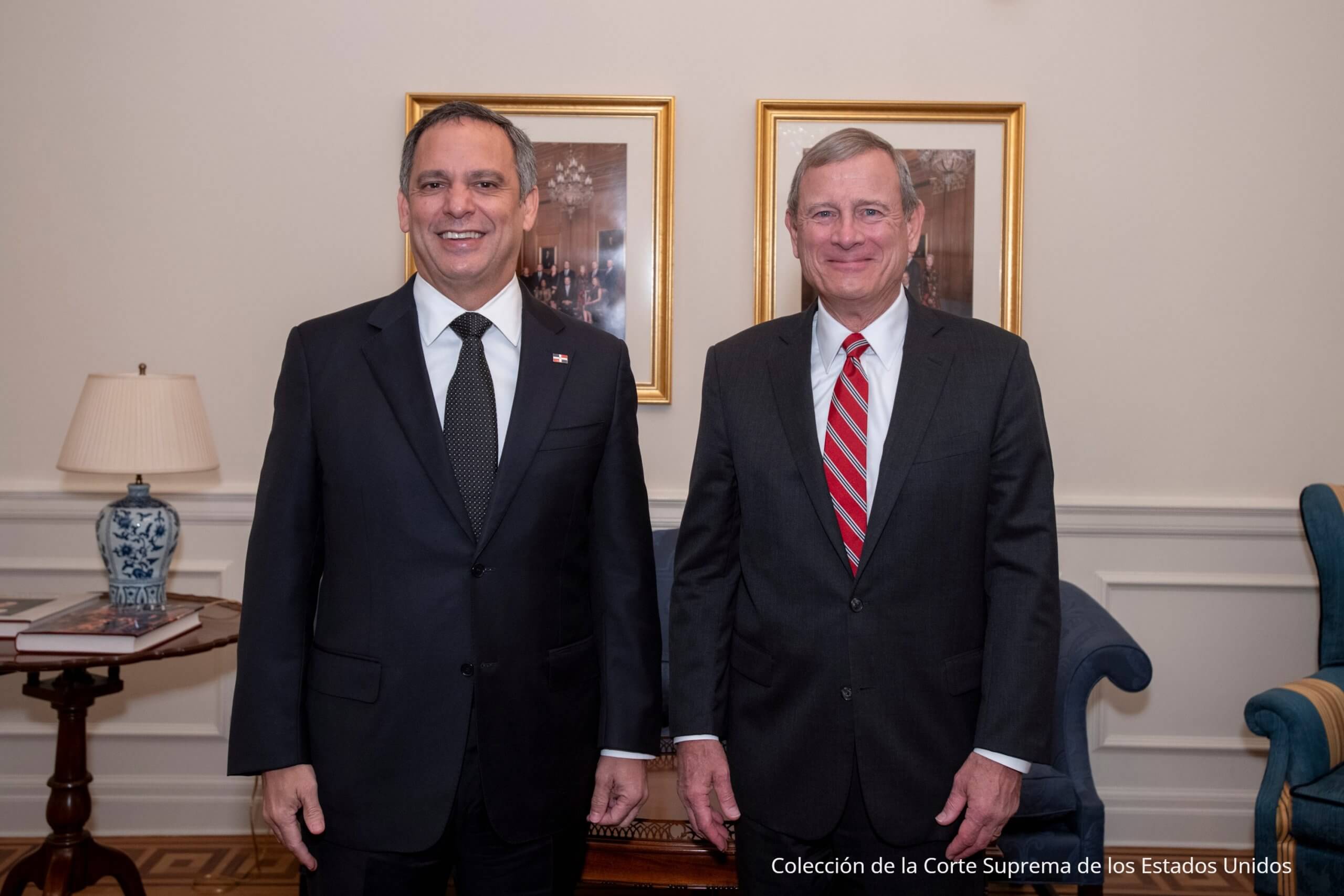 Presidente Suprema Corte RD Y Chief Justice de Estados Unidos dialogan sobre desafíos de la justicia